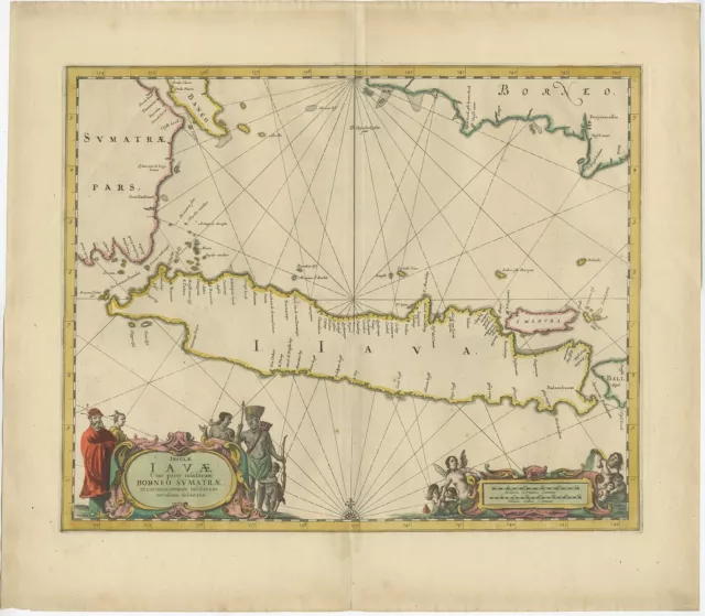 Antique Map of Java by Janssonius (c.1650)