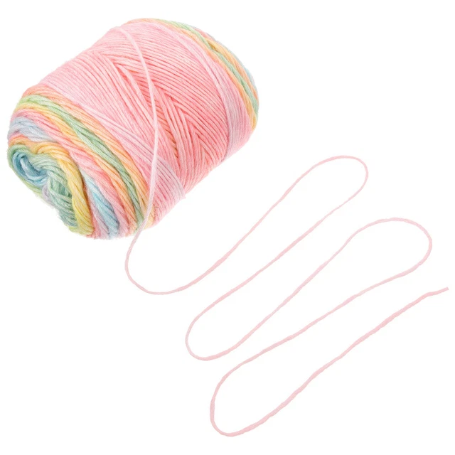 1 Roll of Crocheting Cotton Yarn Colored Crochet Woolen Yarn Crafts Making