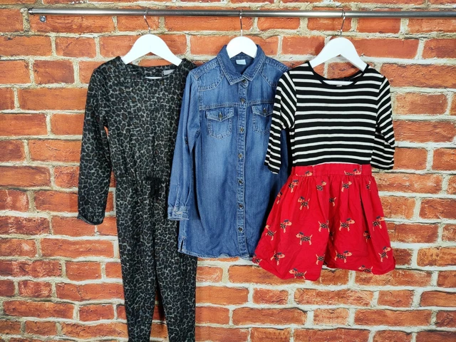 Girls Bundle Age 5-6 Years 100% Next Jumpsuit Denim Shirt Dress Party Kids 116Cm
