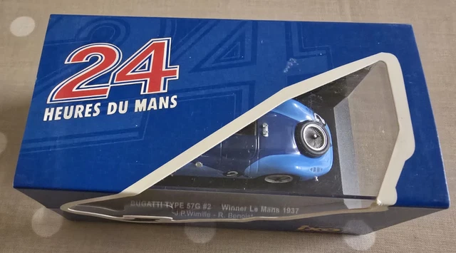 Modèle Réduit Bugatti 57G N°2 Le Mans 1937 IXO 1/43 - Occasion - Zamak