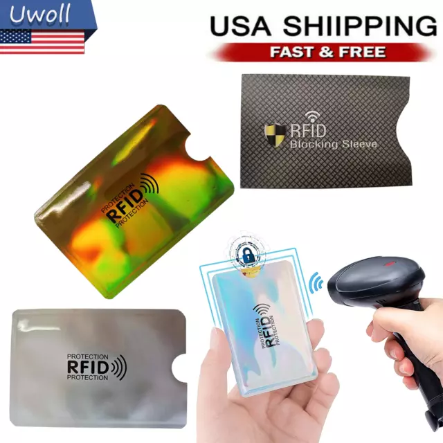 10RFID Blocking Sleeve Credit Card Protector Anti Theft Safety Shield Case Cover