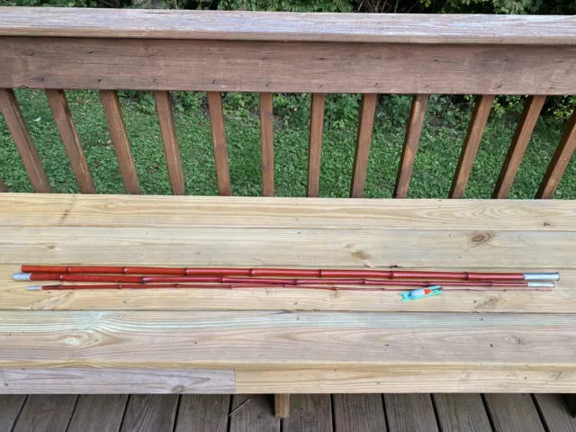 VINTAGE BAMBOO CANE Pole Fishing Rod 3 Piece 12Ft 4.5In NOS