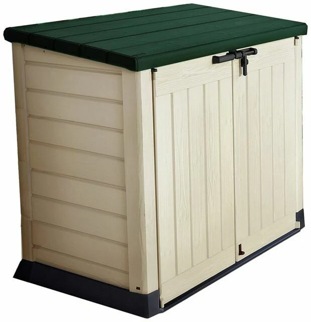 KETER STOREIT OUT Max Outdoor Plastic Garden Storage Shed Beige