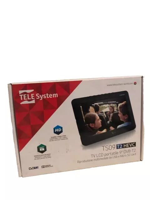 Tele system TS09  tragbarer Fernseher DVB-T/T2, USB, Micro-SD-Kar USB HDMI EEK E