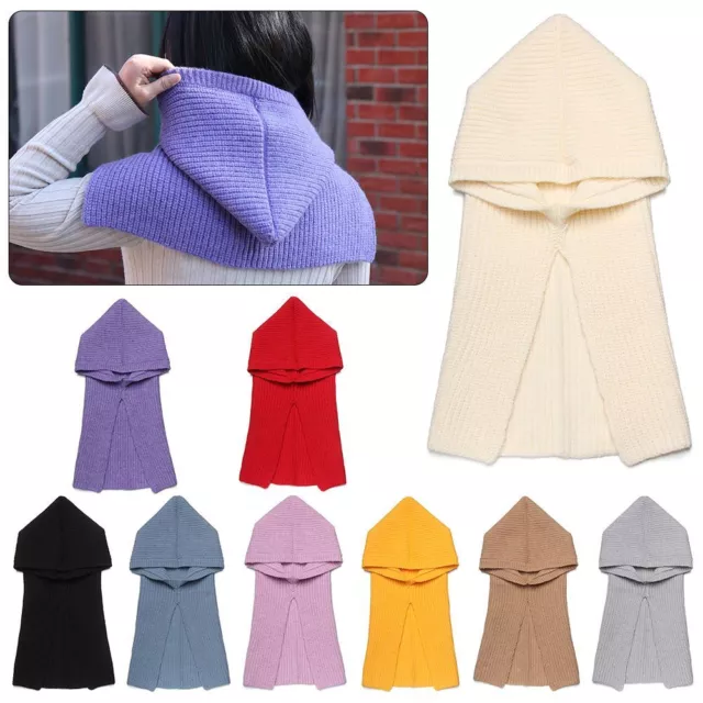 chaud épais Double écharpe chaude Bonnet élastique Bonnet tricoté d&#39;hiver