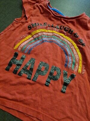 Ragazza 2-3 anni vestito Rainbow T-shirt Girocollo Di Lana SMART Pantaloncini Bundle il giorno successivo 3