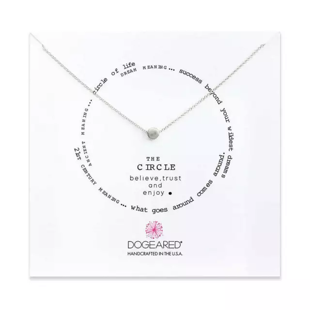 Dogeared Circle Sterling Silver Necklace