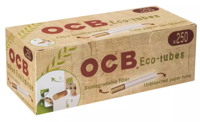 20 Boxen (5000x) OCB Eco-Tubes Filterhülsen ungebleicht biologisch abbaubar