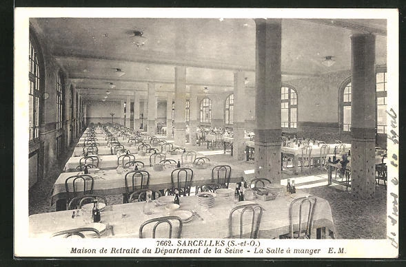 CPA Sarcelles, Maison de Retraite du Dèpartement de la Seine-La salle à manger