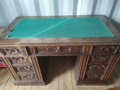 Pelle di vitello per rivestire scrivanie e tavoli in fase di restauro 1.81 mq, Verde, Opaca 
