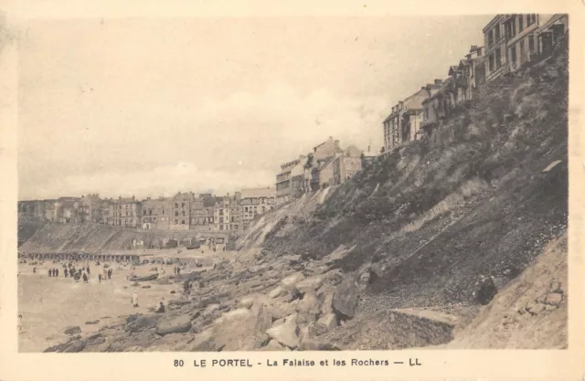 Cpa 62 Le Portel La Falaise Et Les Rochers