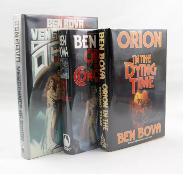 SIGNED x2 LOT Orion / Vengeance / Conqueror / Dying Ben Bova Boris Vallejo 1st
