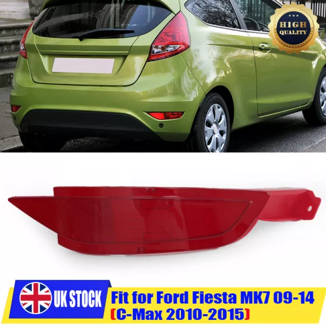 Right Rear Bumper Reflector Tail Fog Light O/S Lamp Lens For Ford Fiesta MK7 UK