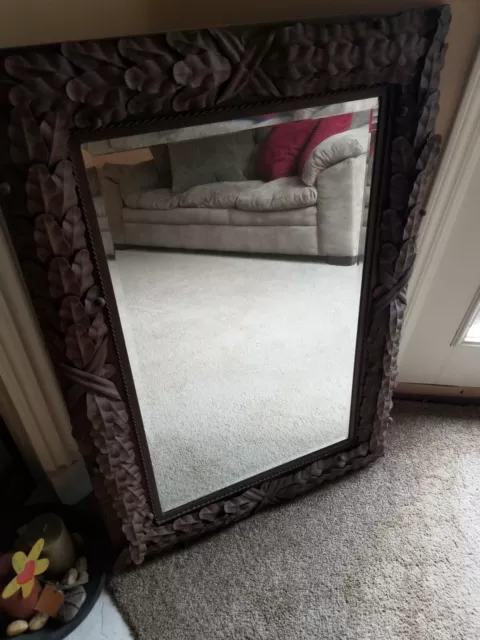 LaBarge Mirror - Wrought Iron Leaflets Frame