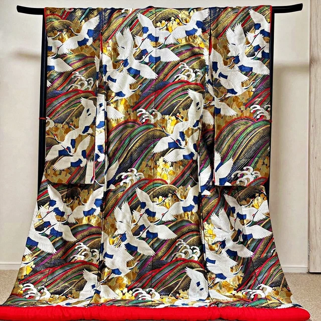 Japanese Kimono Uchikake Wedding Pure Silk  japan 876