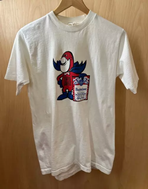 MENS Vintage Budweiser Caped "Budman"  Tshirt - Size Small (36 chest)