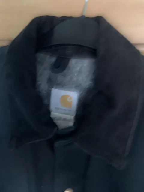 CARHARTT WIP MICHIGAN OG Chore Coat Jacket Blanket Lined Black Reg 40 ...