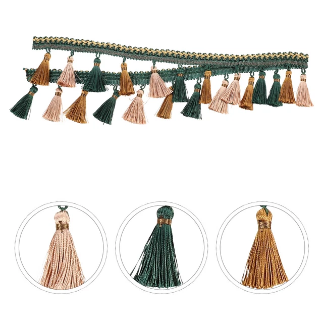 cotton fringe trim curtain trim applique Curtain Lace Fringe Floral Curtains