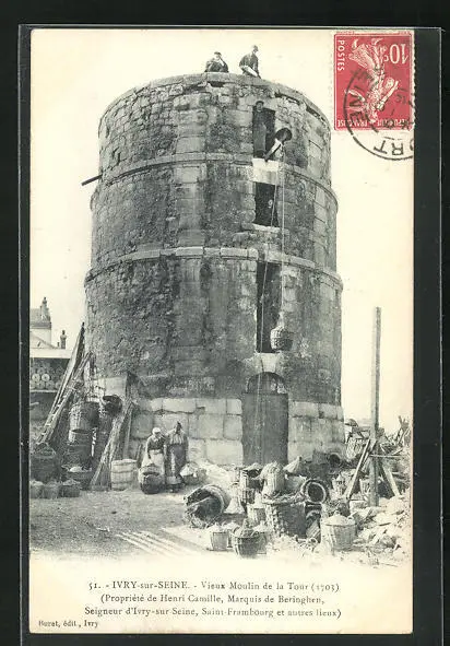 CPA Ivry-sur-Seine, Vieux Moulin de la Tour 1908