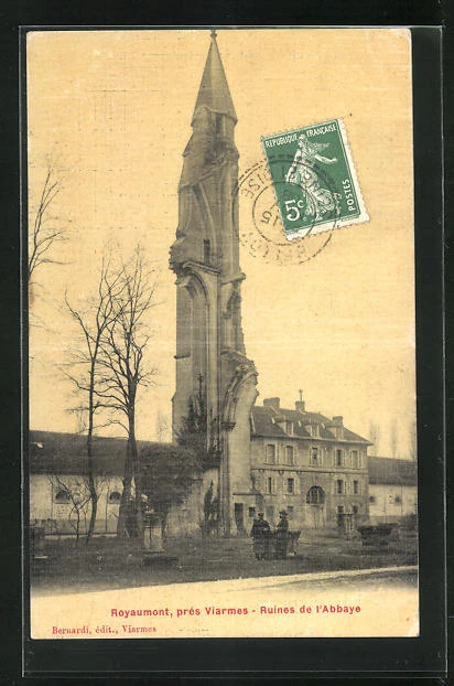 CPA Royaumont, Ruines de l´ Abbaye 1908