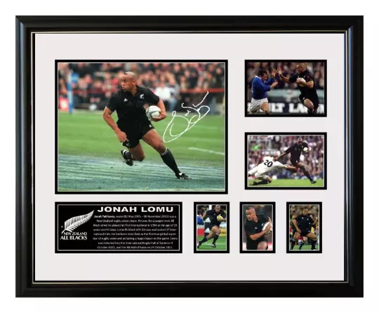 Jonah Lomu All Blacks Limited Edition Framed Memorabilia