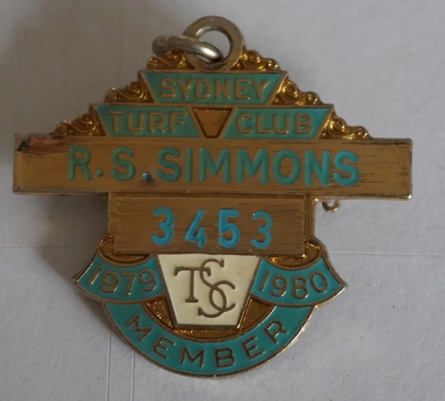 Paire De Badges émaillés Vintage Sydney Bicycle & Motor Club – Années 1980
