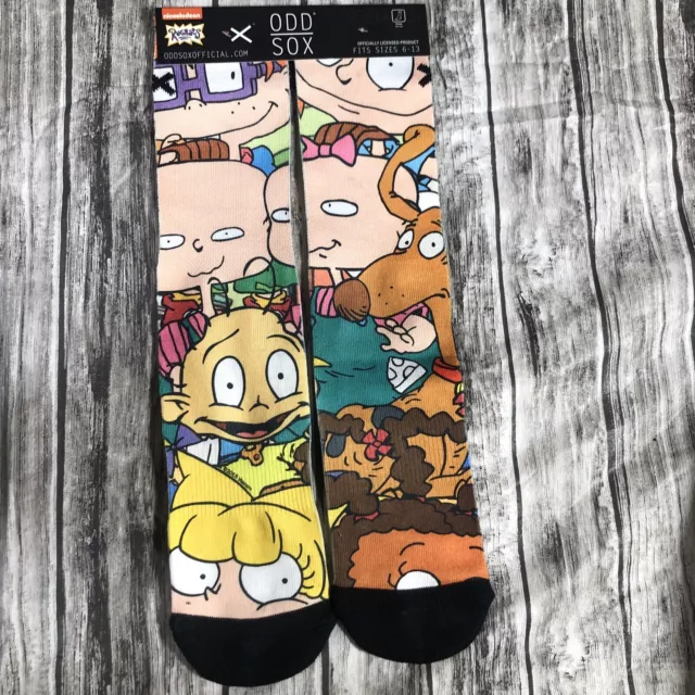 Odd Sox Rugrats Nickelodeon Tommy Chuckie Reptar 90s Crew Socks