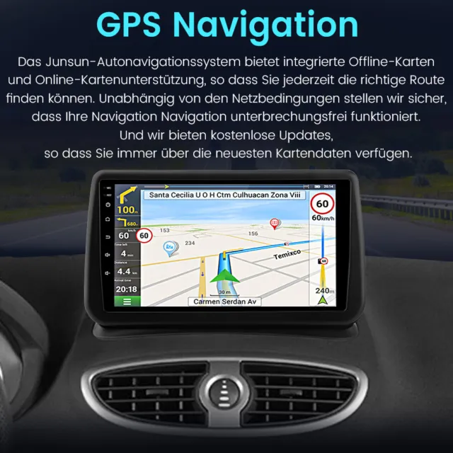 4+64G 8 Kern Autoradio Carplay GPS Navi BT 4G WIFI Für Renault Clio 3 2005-2014 3