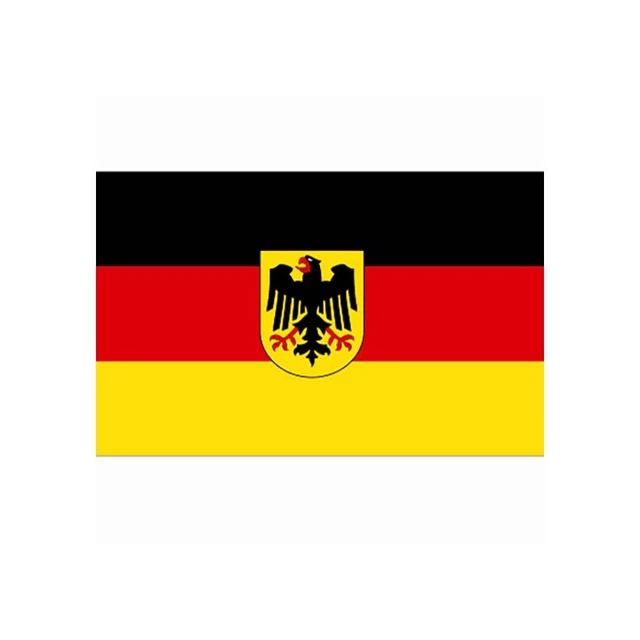 Bandiera Germania Con Aquila 150x90 Cm In Poliestere Resistente UV Con Due Occhielli Per Asta