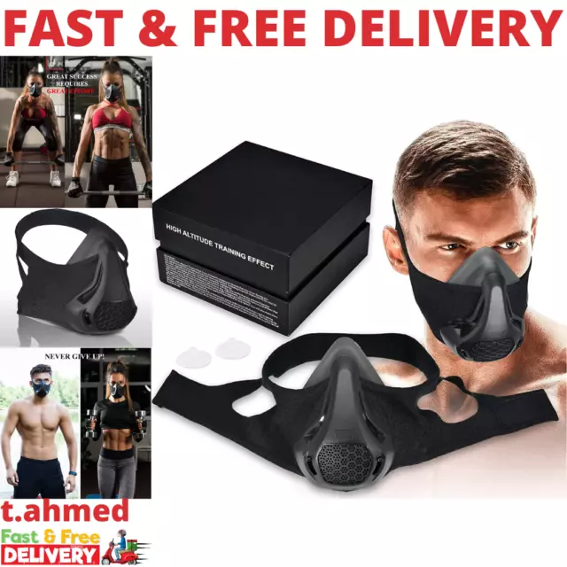 High Altitude Mask, Training Sport Mask Men to Improve Lung Capacity, Elevation