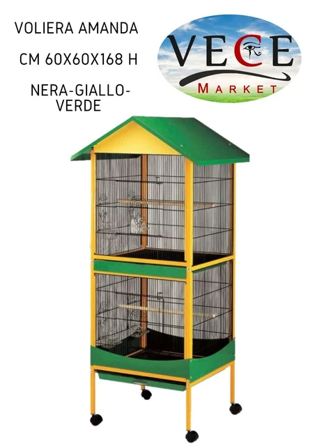 Voliera Forma Quadrata Per Volatili Voliere Per Uccelli Da Esterno Voliera Con Tetto Parapioggia Gabbia Per Volatili Uccelli Canarini Completa 162x52x52cm 332001 Gabbia Per Uccelli Voliera Per Uccelli 162x52x52 Cm