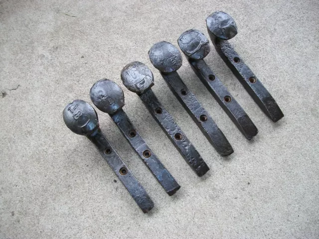 6 WIRE-BRUSHED Horse Tack Hooks Coat Or Hat Rack Railroad Spikes Stable Hanger