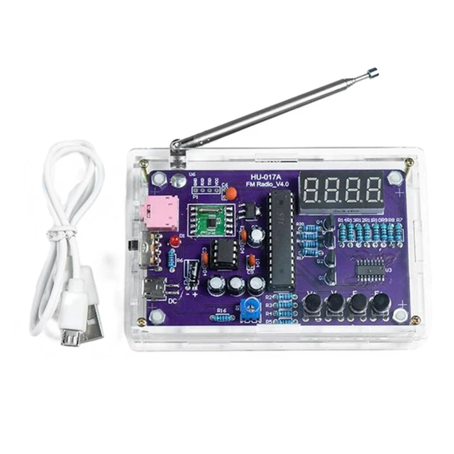 Kit de production de circuits imprimés FM avec double alimentation et coque acr