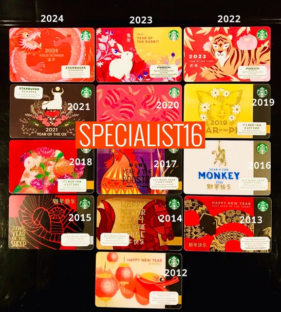 STARBUCKS NEW YEAR LUNAR GIFT CARD COLLECTIONS-Choose One or More