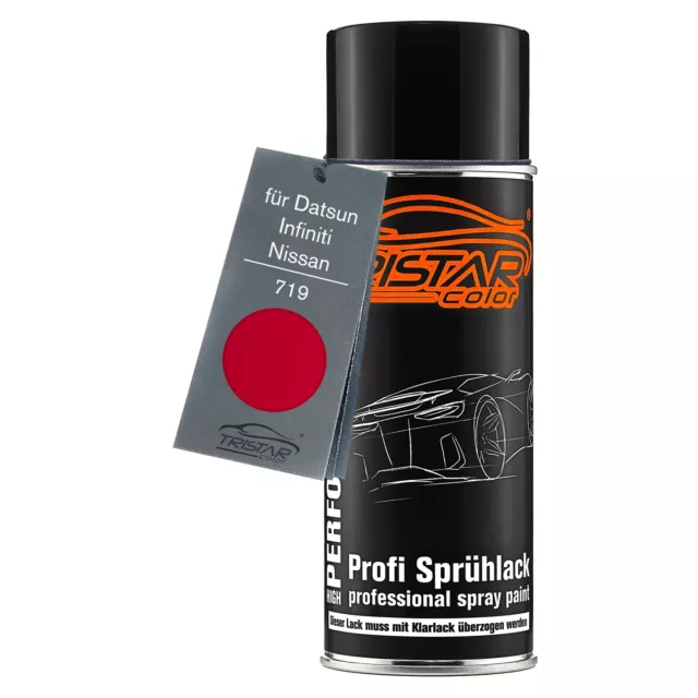 Autolack Spraydose für Datsun Infiniti Nissan 719 Bright Red Basislack Sprühdose