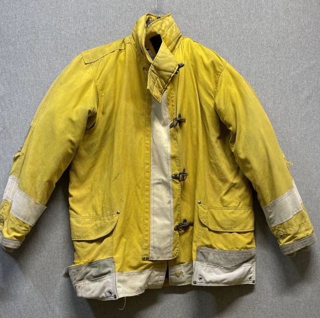 Janesville Turnout Coat Firefighter Bunker Gear Chest 52" Length 34" Yellow