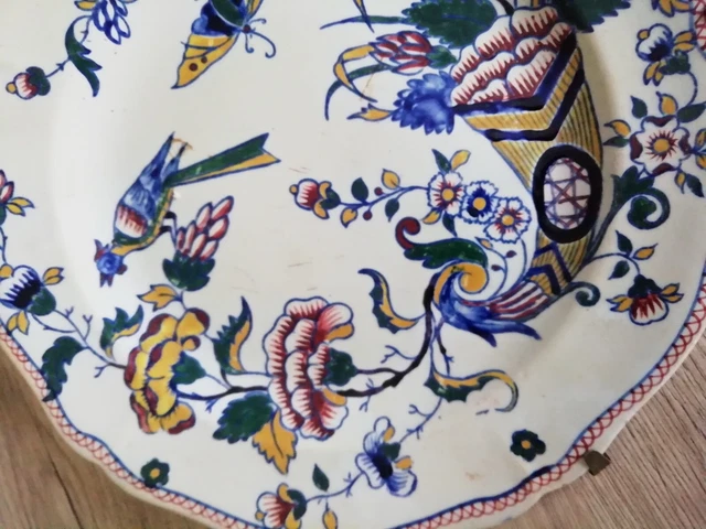 ASSIETTE ANCIENNE EN faience de gien EUR 20,00 - PicClick FR