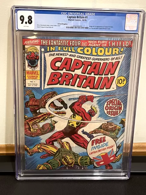 Captain Britain #1 Origin & 1st App. Captain Britain Marvel Comic 1976 CGC 9.8