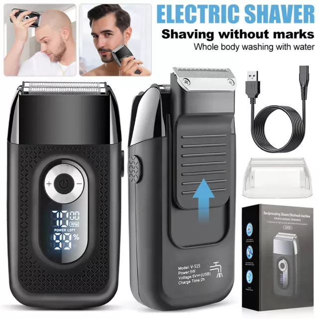 Electric Shaver Mens Razor Foil Shaver Beard Trimmer Cordless USB Rechargeable