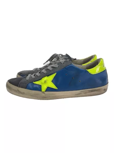 GOLDEN GOOSE GGDB SUPERSTAR Blue Leather EU:42 US:9 Men Sneakers