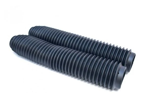 SOFFIETTI FORCELLA MOTO ADATTABILI TRANSALP 650 NERI MM 41/55 Lung 37cm