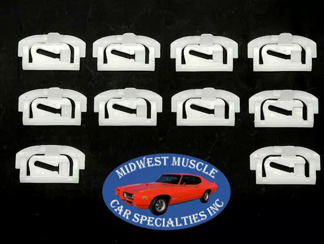 75-90 GM Front Windshield Rear Window Reveal Moulding Molding Trim Clips 10pcs N