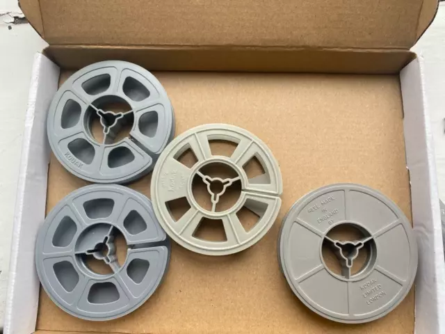 Standard 8mm 50ft 15M Cine Film Spools x 4, Kodak