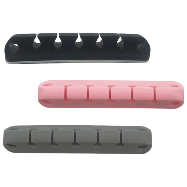 3 Pcs Clips De Rangement De Fil Support De Bureau Passe-câbles Pour Cordons