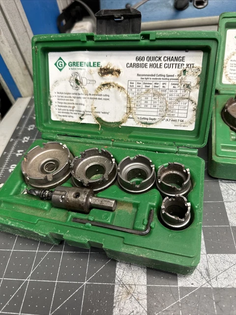 GREENLEE MODEL 660 QUICK CHANGE CARBIDE TIPPED HOLE CUTTER (dx10