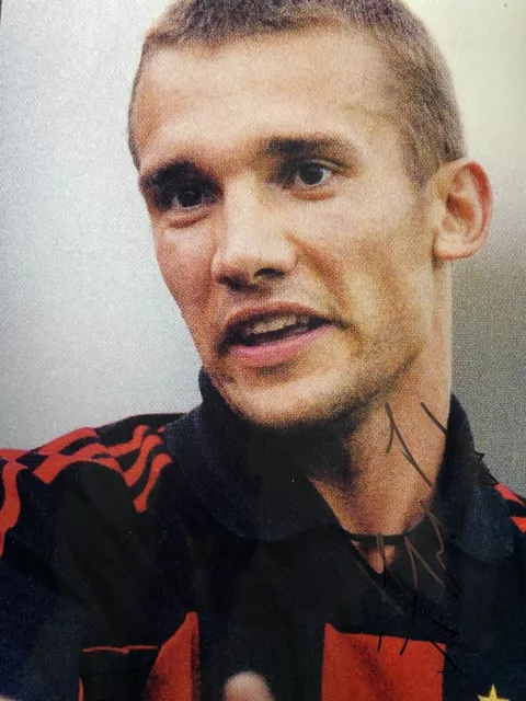 Andriy Shevchenko - Legendary Ukraine Footballer - Signed Colour Photograph