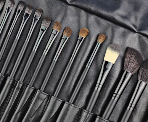 Set 24 Pennelli per Make Up Trucco Pennello Liquido Polvere Ombretto + Custodia 8