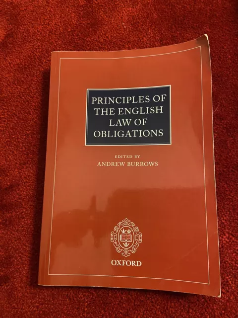 Principles of the English Law of Obligations by Andrew Burrows (Paperback, 2015)