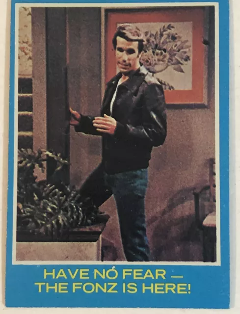 Happy Days Vintage Trading Card 1976 #24 Henry Winkler Have No Fear Fonz Is Here