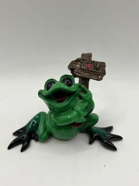 Kitty's Critters Frog "I LOVE YOU" Figurine Collectible 2007